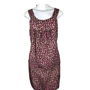 MICHAEL Michael Kors Dress 100% Silk Pink Leopard